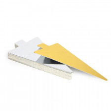 Cake Slip  Triangle 80mm Gold and Silver Mondo 25/pack