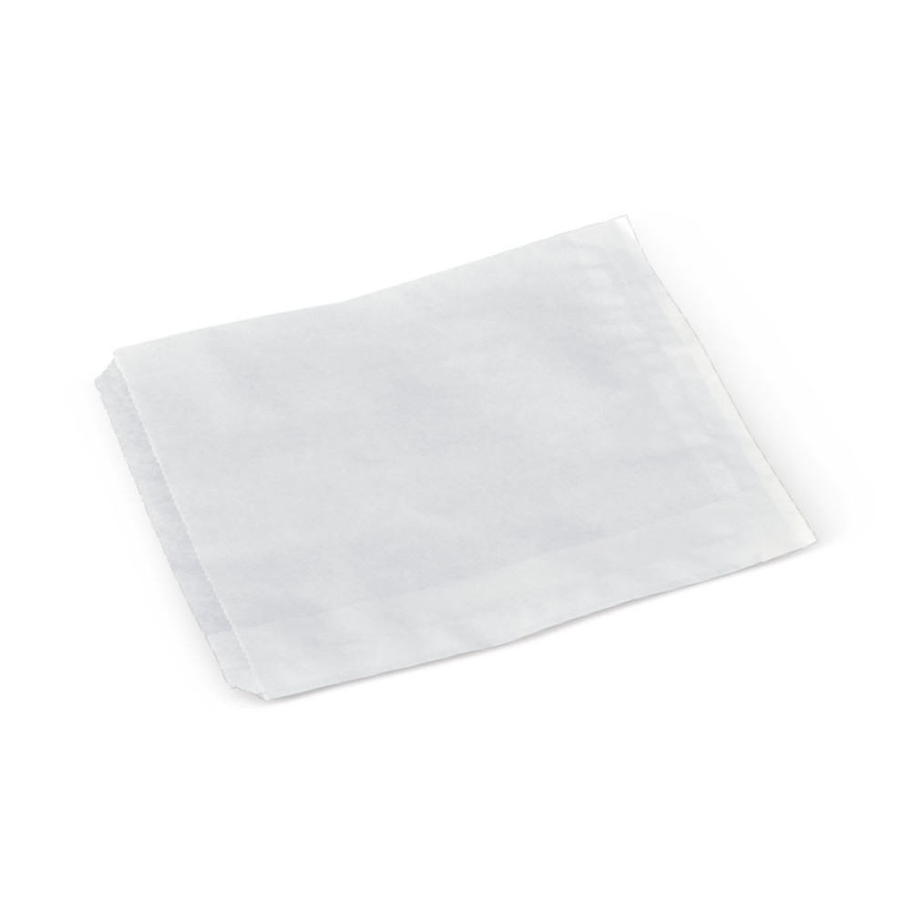 1W White Flat Paper Bag 180x160mm 500 per pack
