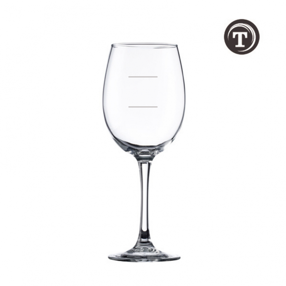 Syrah set of 6 470ml Wine Glasses w/Double Pour Line 150/250m Tempered Hostelvia