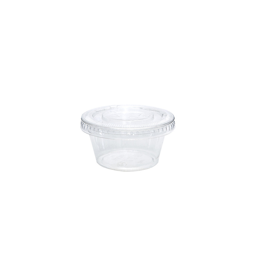 BetaEco 2oz 60ml PET sauce cupS AND LIDS 100/pack
