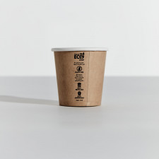4oz Truly Eco Single Wall Paper Coffee Cup Kraft 1000/carton