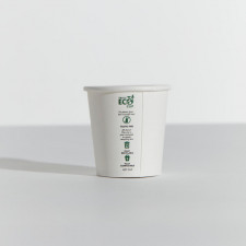 6oz Truly Eco Single Wall Paper Coffee Cup White 50/pack