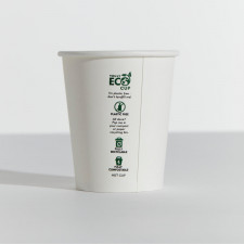 8oz Truly Eco Single Wall Paper Coffee Cup White 1000/carton