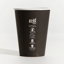 12oz Truly Eco Single Wall Paper Coffee Cup Black 50/pack