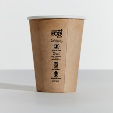 12oz Truly Eco Single Wall Paper Coffee Cup Kraft 1000/carton