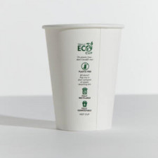12oz Truly Eco Single Wall Paper Coffee Cup White 1000/carton