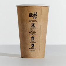 16oz Truly Eco Single Wall Paper Coffee Cup Kraft 1000/carton