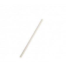 10x120mm Paper Straw Cocktail White 2500/Carton