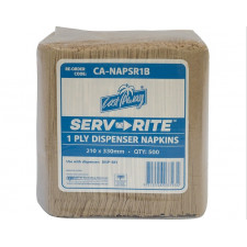 Castaway Serv-Rite Dispenser Napkins 1 ply Brown Kraft 6000/carton