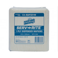 Castaway Serv-Rite Dispenser Napkins 1 ply White 6000/carton