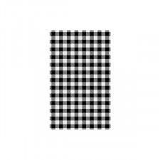 Black Gingham Greaseproof Paper 190x310mm - 200 Sheets/Pack