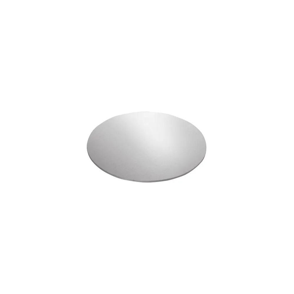 Cake Board 4in wide 2.5mm thick Silver Round Mondo 25/pack